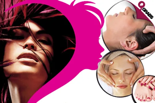 For QR99 Get a Mani & Pedi, a Head Champi Massage, a Hair Shampoo & Conditioning & Trim, a Cel.lux Treatment and an Eyebrow Shaping! (QR670 Value)
